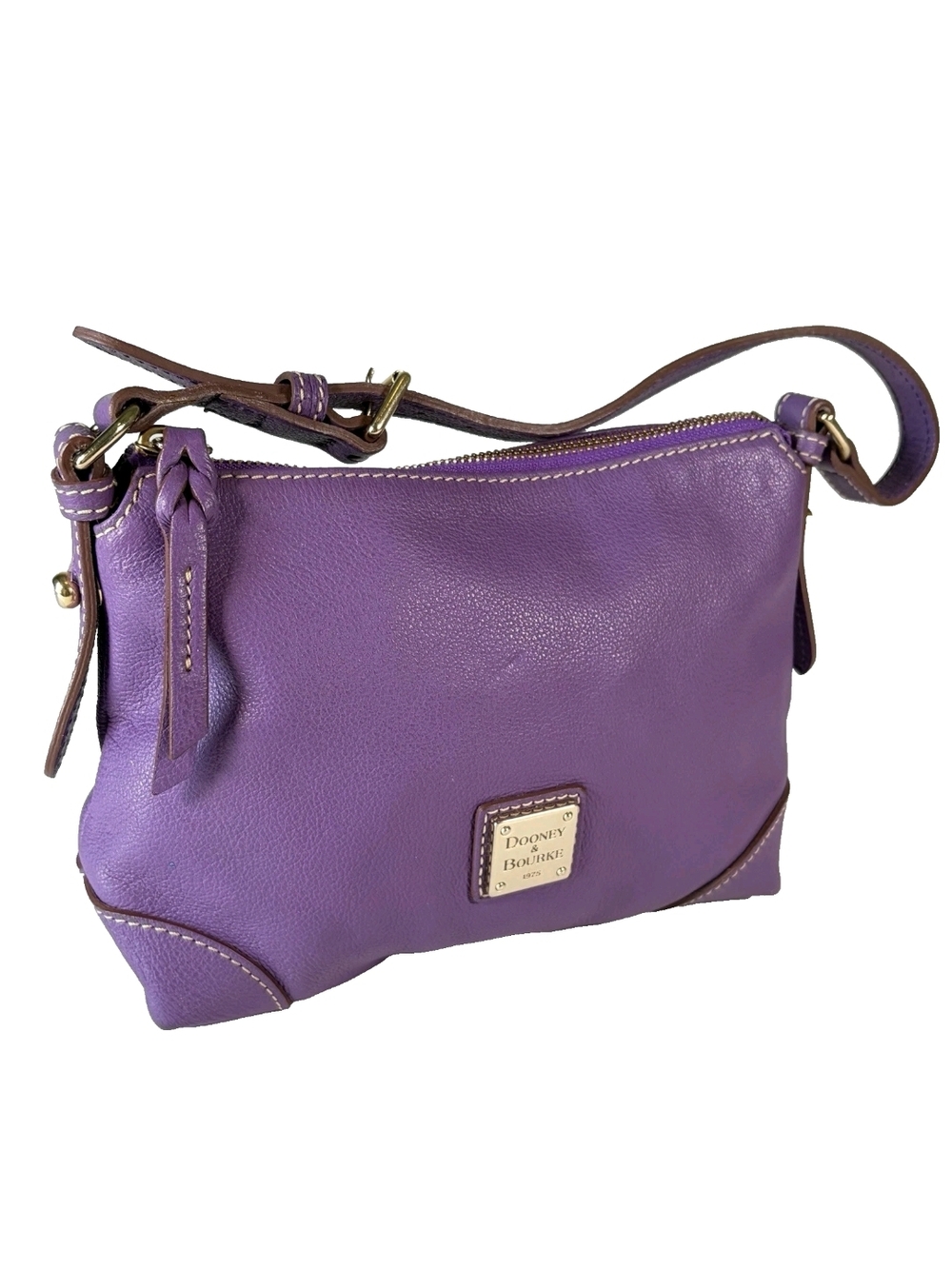 Dooney & Bourke Purple Leather Crossbody Bag